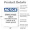 Signmission Employees Only Visitors Please OSHA Notice Sign, Plastic, 18in W x 24in L, 2PK OS-2PACK-NS-P-1824-V-12009 - alternate 5